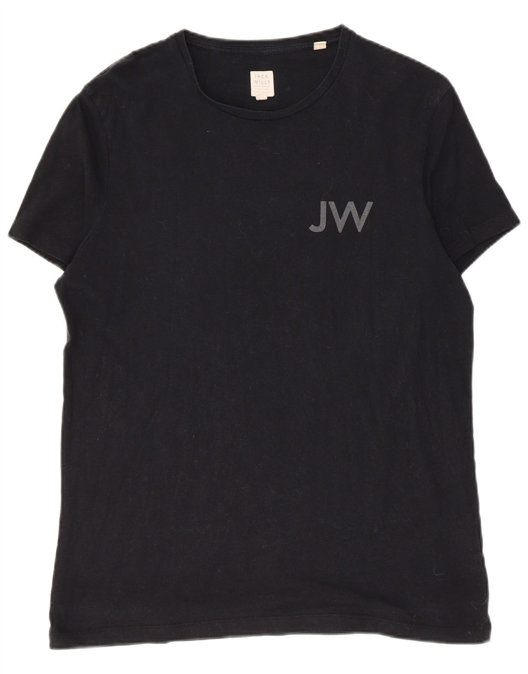 T-shirt grafica da uomo Jack Wills Top piccola in cotone nero