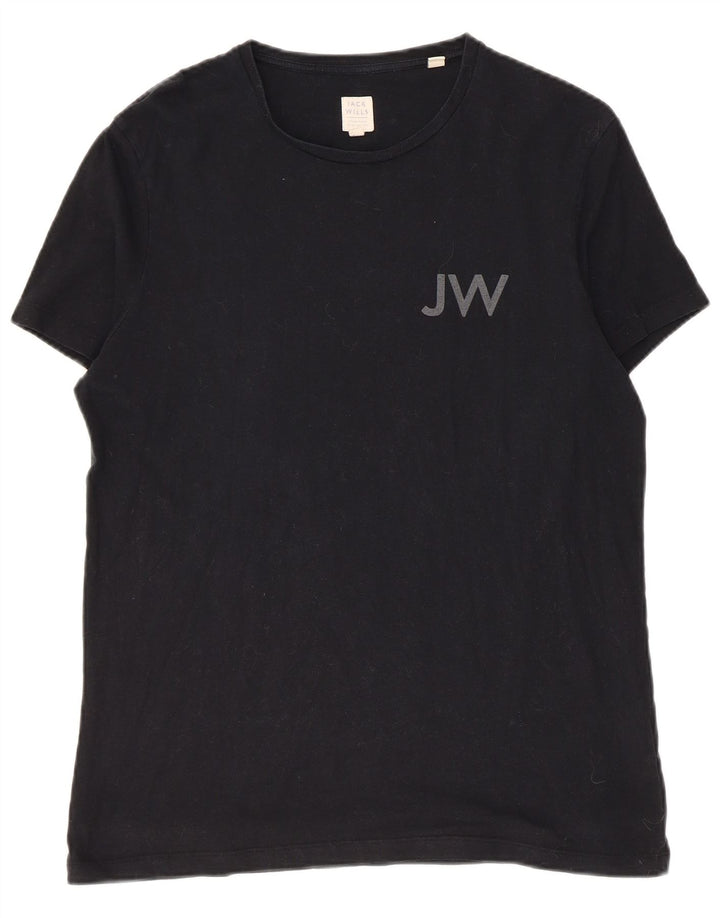 T-shirt grafica da uomo Jack Wills Top piccola in cotone nero