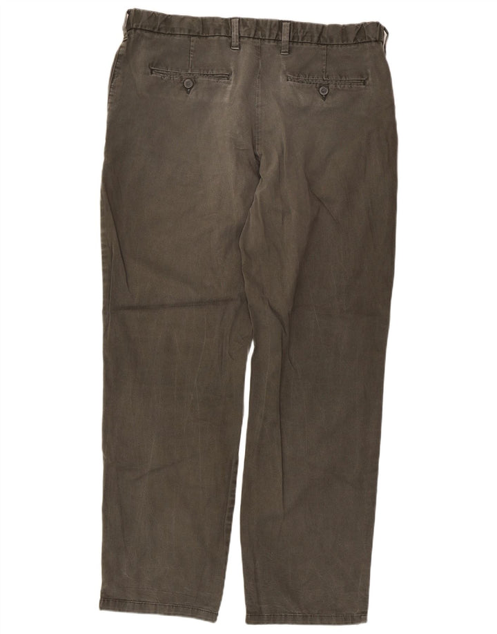 Pantaloni chino vestibilità regolare da donna Marks & Spencer W36 L30 cotone kaki