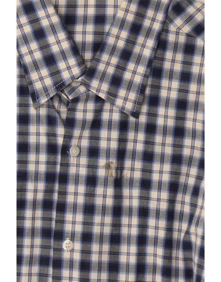 Camicia da uomo Naracamicie in cotone a quadri blu navy medio