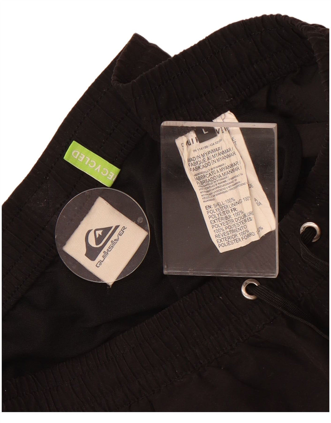Pantaloncini da bagno da uomo Quiksilver grandi neri in poliestere