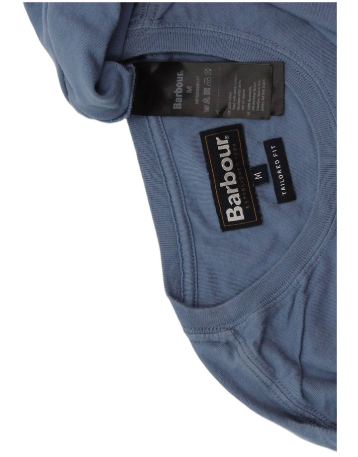 BARBOUR T-shirt sartoriale da uomo Top in cotone blu medio