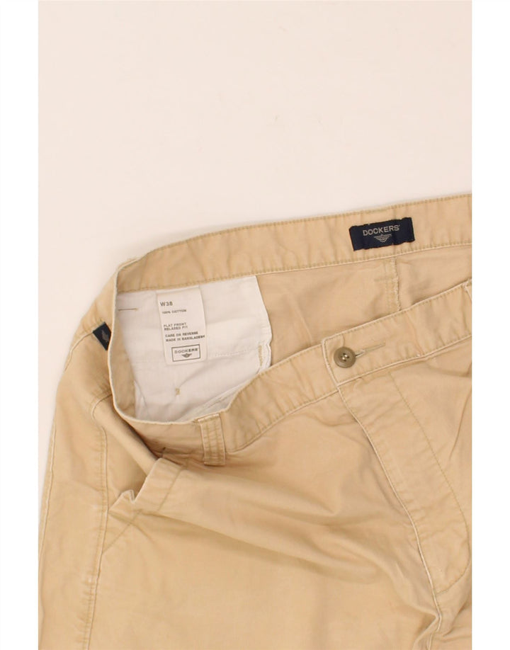 DOCKERS Mens Relaxed Fit Cargo Shorts W38 XL Beige Cotton Vintage Dockers and Second-Hand Dockers from Messina Hembry 