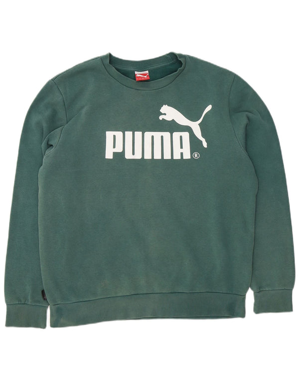 Felpa grafica da uomo Puma Maglione grande cotone verde