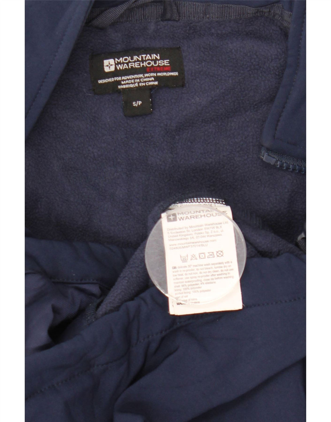 Giacca a vento da uomo Mountain Warehouse UK 36 Small Poliestere blu navy