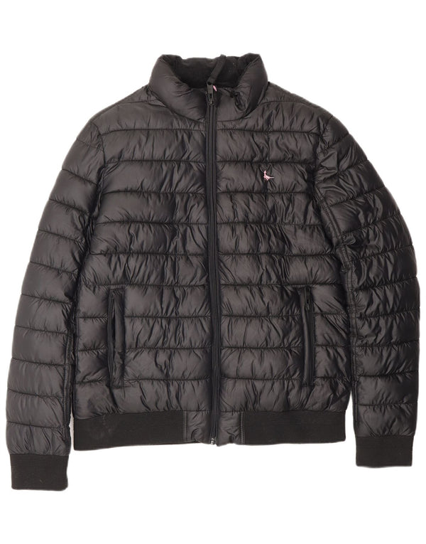 Giacca imbottita da donna JACK WILLS UK 12 poliestere nero medio