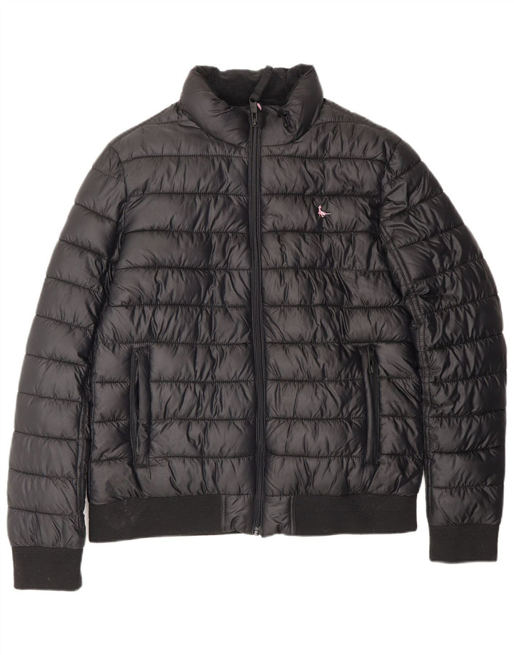 Giacca imbottita da donna JACK WILLS UK 12 poliestere nero medio