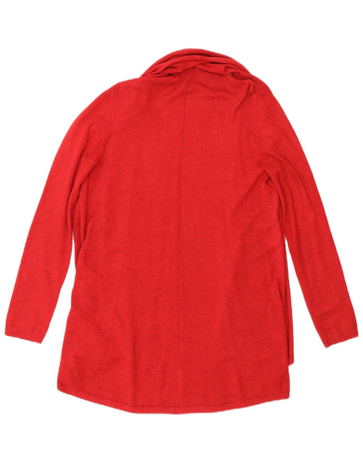 Maglione cardigan aperto da donna Zara UK 12 Viscosa bordeaux medio