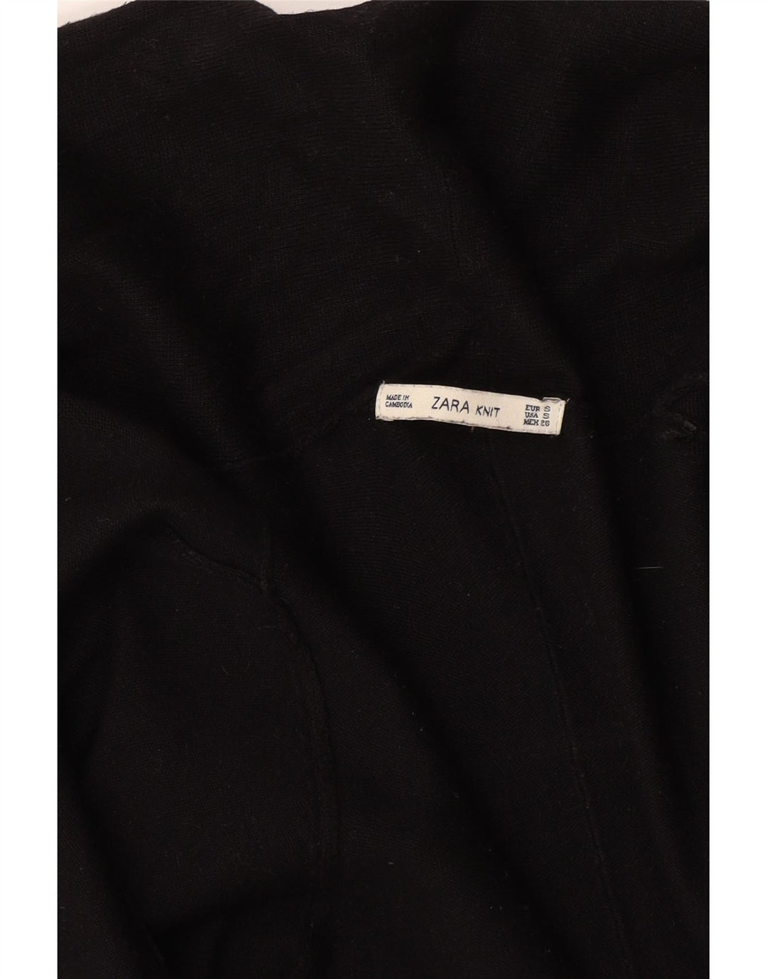 Maglione cardigan aperto da donna Zara UK 8 piccolo nero