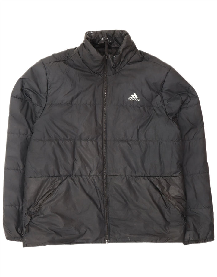 Giacca imbottita da uomo ADIDAS UK 40 grande poliestere nero