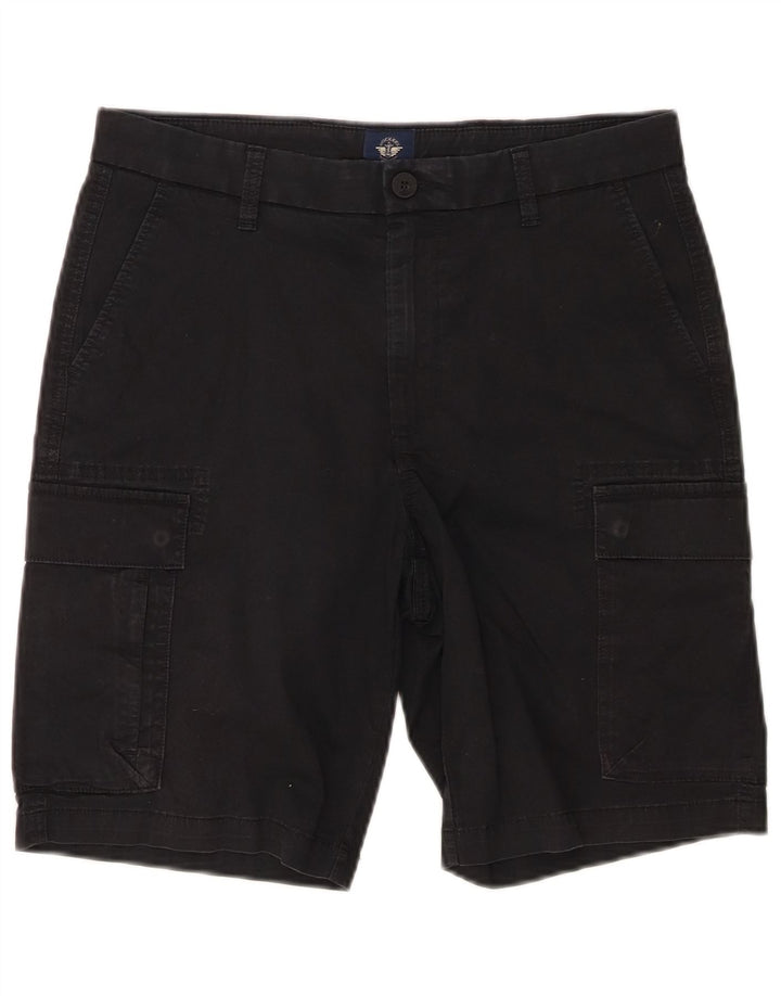 DOCKERS Mens Cargo Shorts W31 Medium Black Cotton