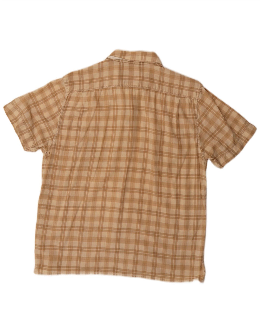 Camicia Levi's da uomo a maniche corte con vestibilità standard, motivo a quadri beige medio