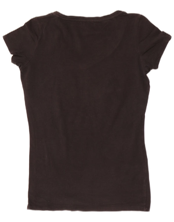 T-shirt grafica da donna Guess Top UK 12 Medium Nera