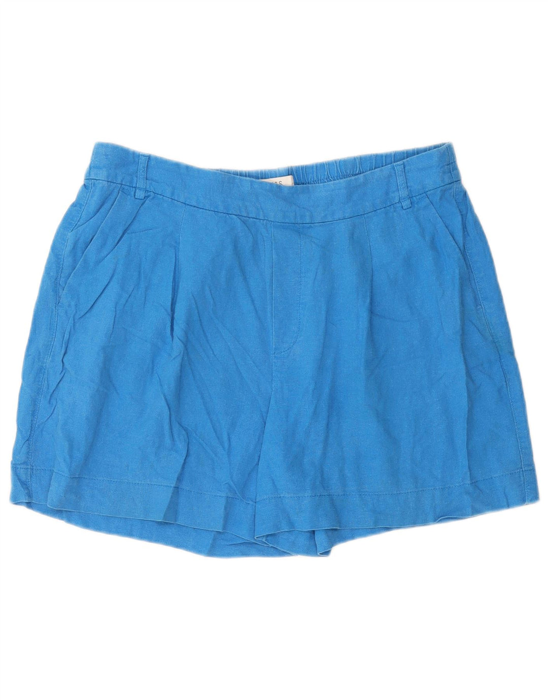Pantaloncini chino da donna Marks & Spencer UK 16 Large W38 Lino blu