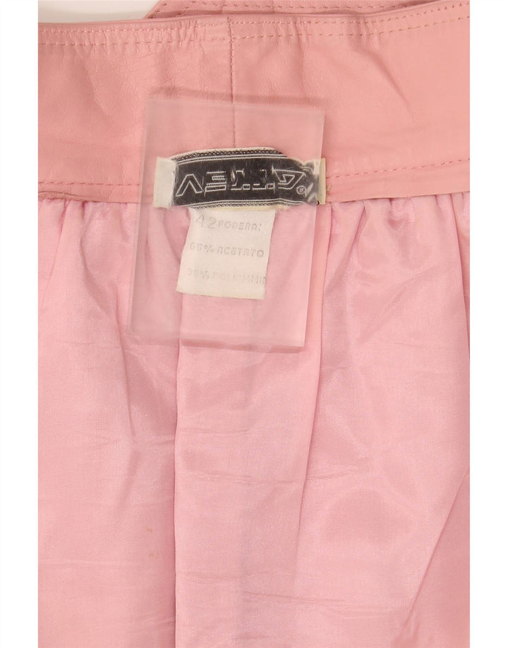 Gonna in pelle da donna Vetta IT 42 media W26 Rosa