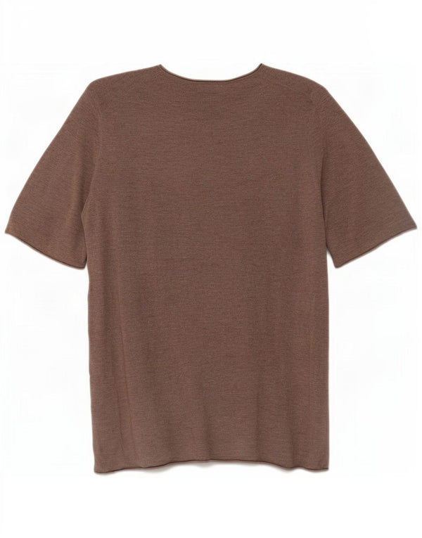 Maglione maglione girocollo da donna Massimo Dutti UK 10 piccolo marrone