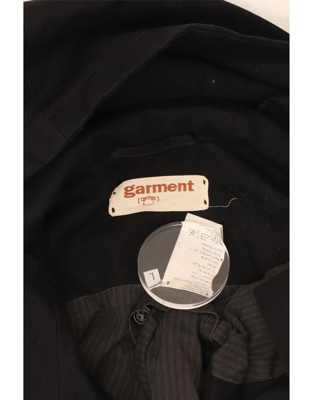 Soprabito con cappuccio da uomo VINTAGE UK 40 grande acetato nero