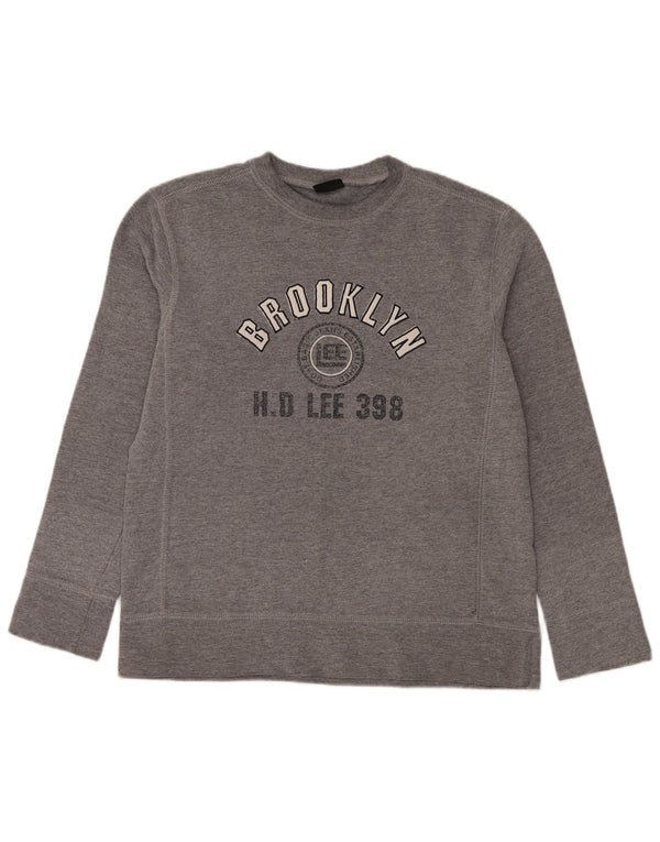Felpa con grafica Lee Brooklyn da uomo, grigio medio