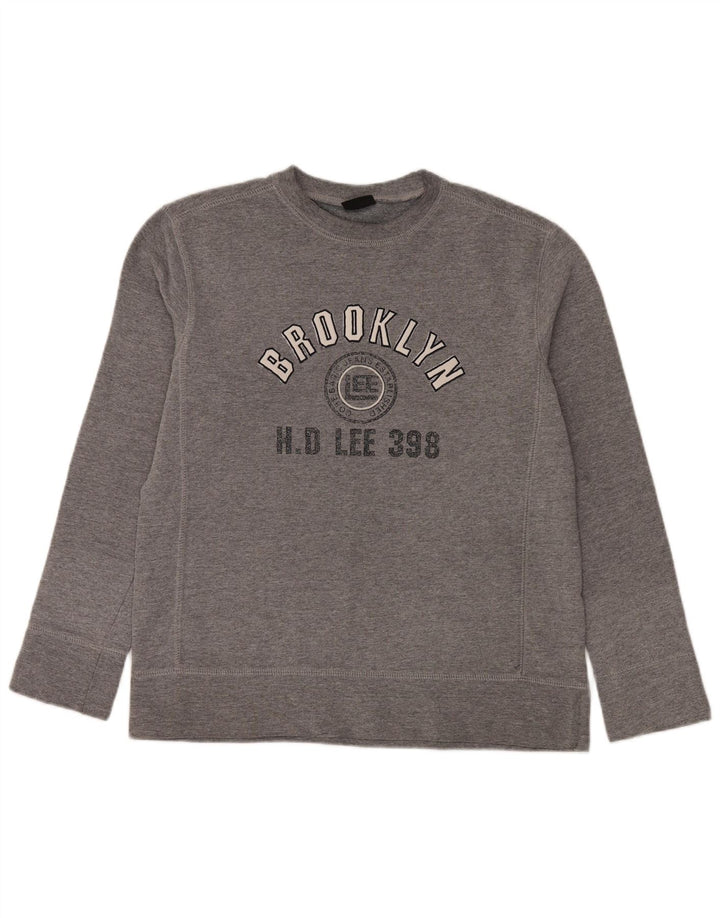 Felpa con grafica Lee Brooklyn da uomo, grigio medio