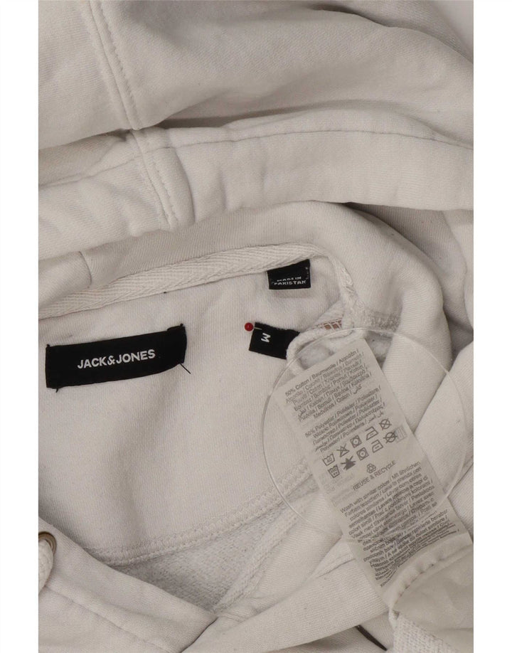 Jack & Jones Maglia con cappuccio da uomo in cotone bianco medio