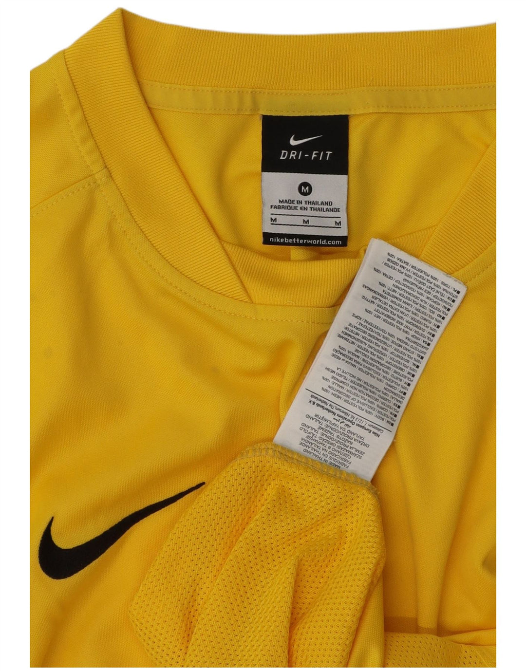 T-shirt da uomo Nike Dri Fit Top in poliestere giallo medio