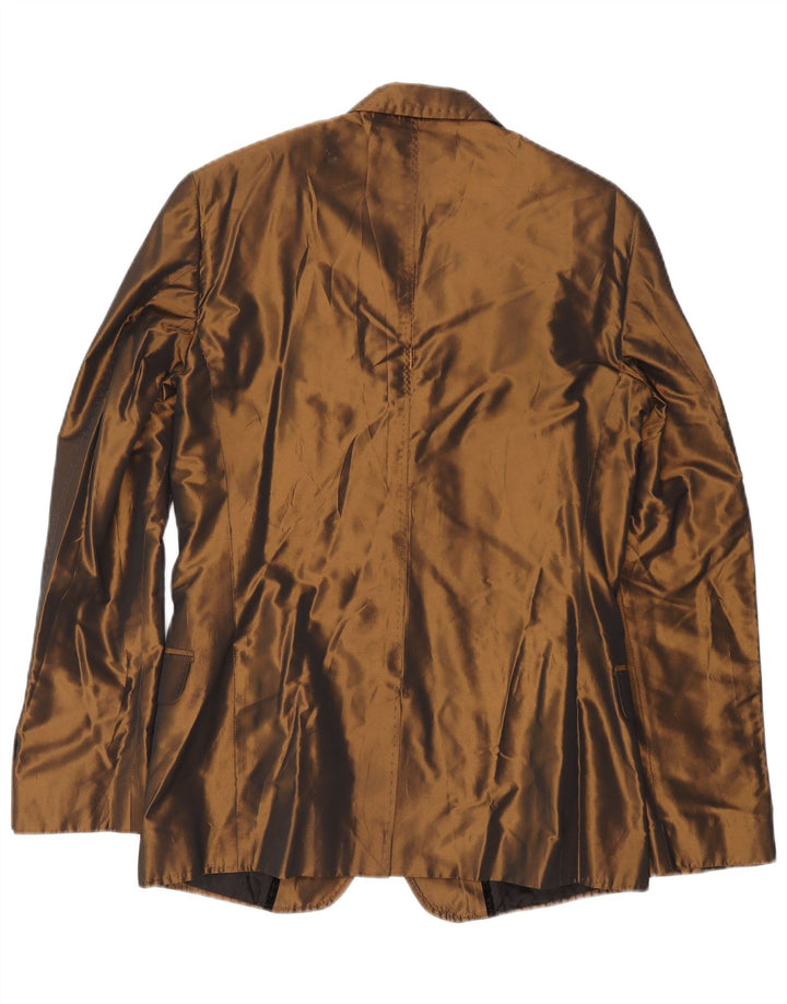 Giacca blazer da uomo a 2 bottoni Dolce & Gabbana IT 50 grande poliestere marrone