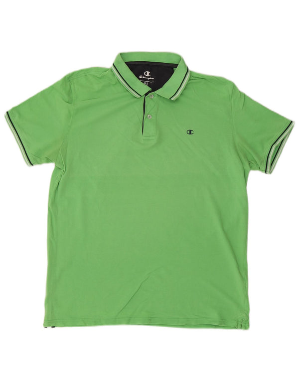 Champion Mens Polo Shirt XL Green Cotton
