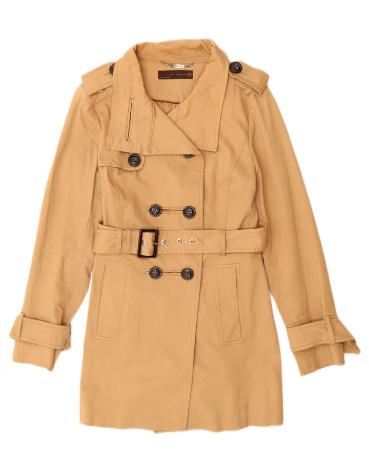 Trench da donna Zara UK 12 Cotone beige medio