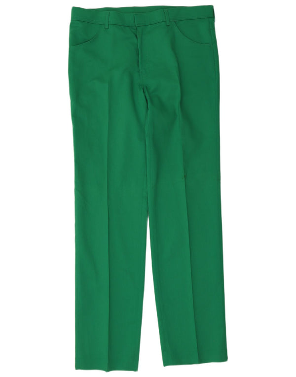 Pantaloni casual dritti da donna Farah W36 L34 poliestere verde