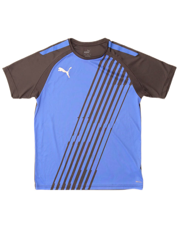 Maglietta Puma da ragazzo, 13-14 anni, in poliestere color block blu