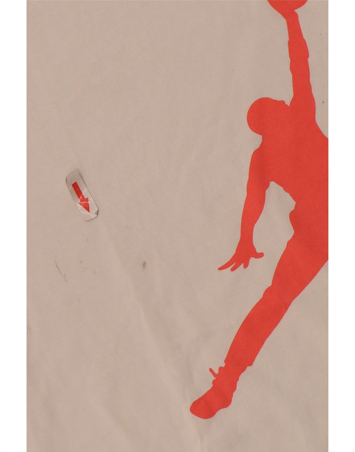 T-shirt grafica da uomo Jordan Top grande in cotone bianco