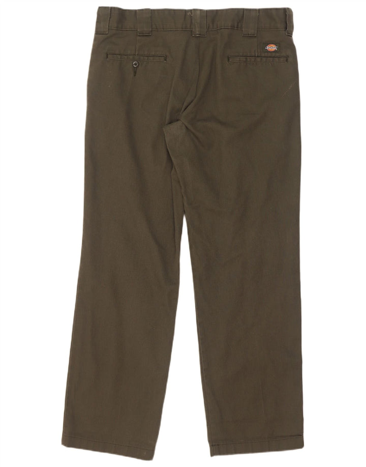 Pantaloni chino slim dritti da uomo Dickies W34 L32 poliestere verde