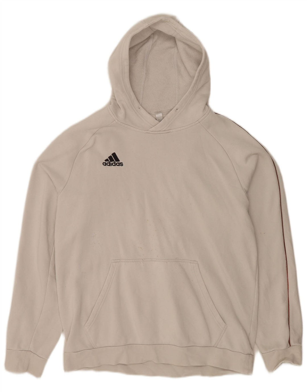 Felpa con cappuccio da uomo Adidas Large in cotone bianco