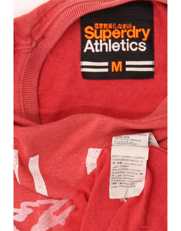 T-shirt grafica da uomo Superdry Top in cotone rosso medio