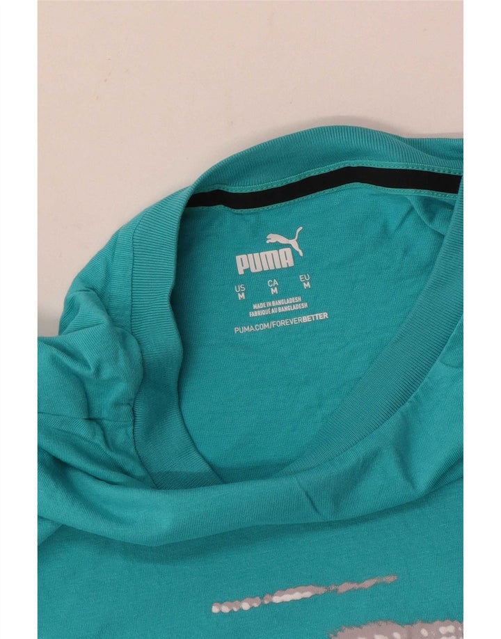 Maglietta grafica regolare da uomo Puma Blu medio