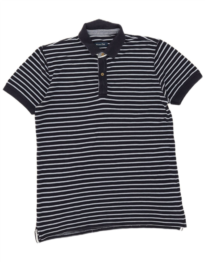 Polo da uomo Massimo Dutti a righe grandi blu navy