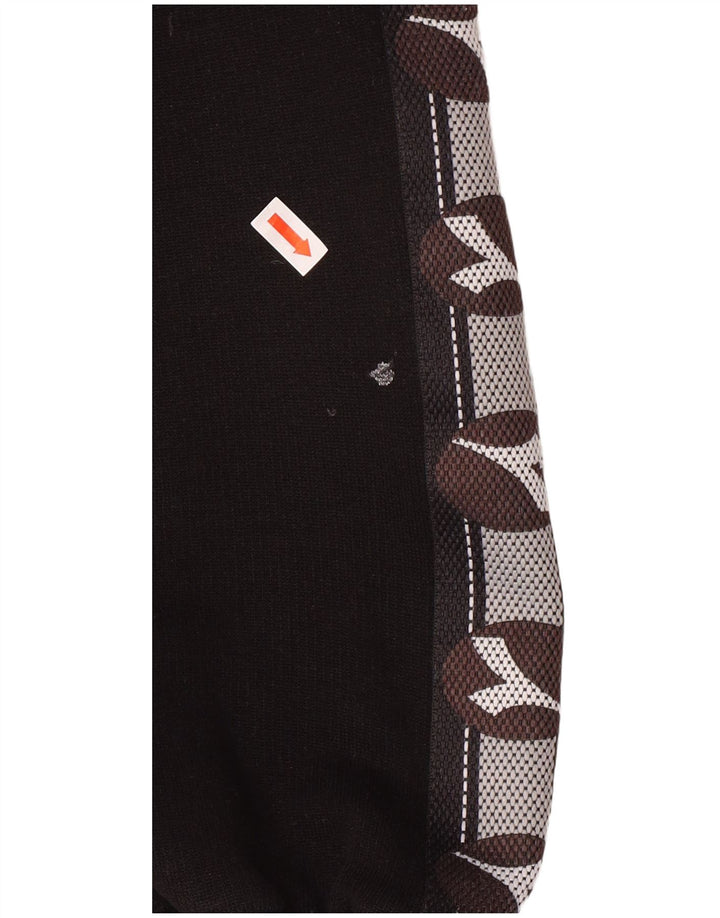 Felpa Diadora da uomo con zip e collo, grande, in cotone color block grigio