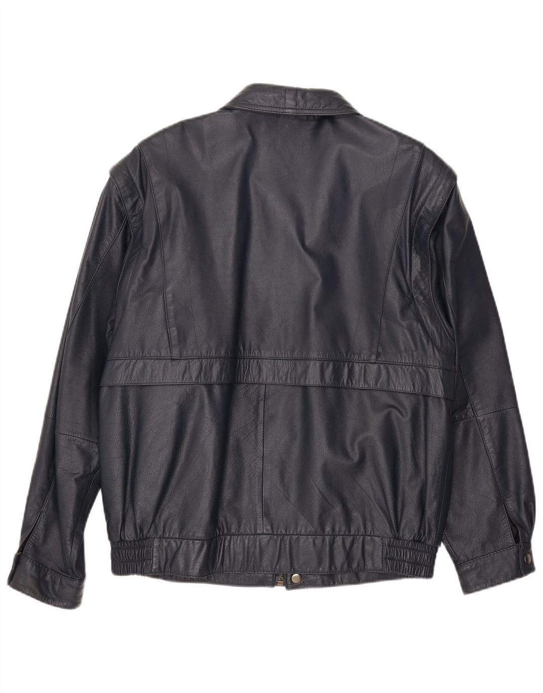ANGELO LITRICO Giubbotto Donna in Pelle Militare IT 50 XL Pelle Blu Navy