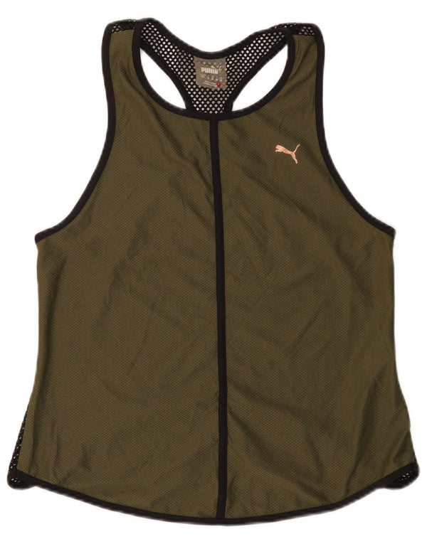Canotta da donna Puma UK 12 Medium Khaki Poliestere color block