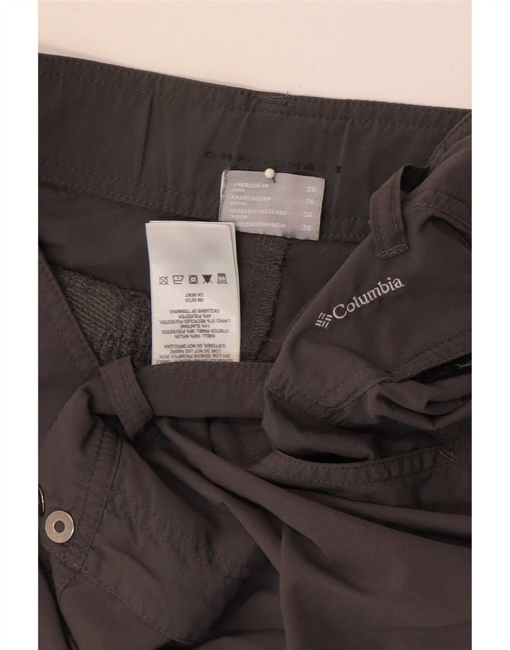 Pantaloncini cargo Columbia da donna EU 36 piccoli W28 nylon grigio