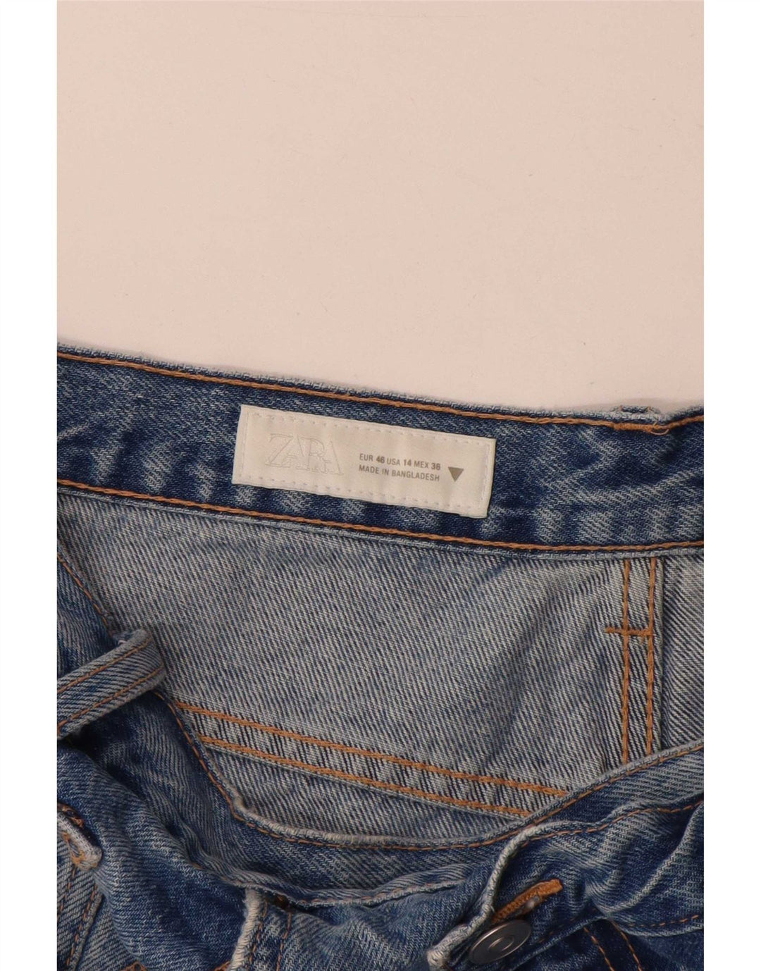 Jeans Zara da donna a gamba larga EU 46 2XL W36 L33 Blu