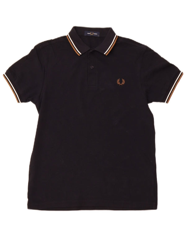 Polo da uomo FRED PERRY piccola in cotone blu navy