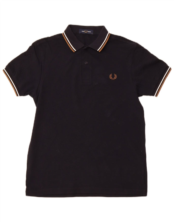 Polo da uomo FRED PERRY piccola in cotone blu navy