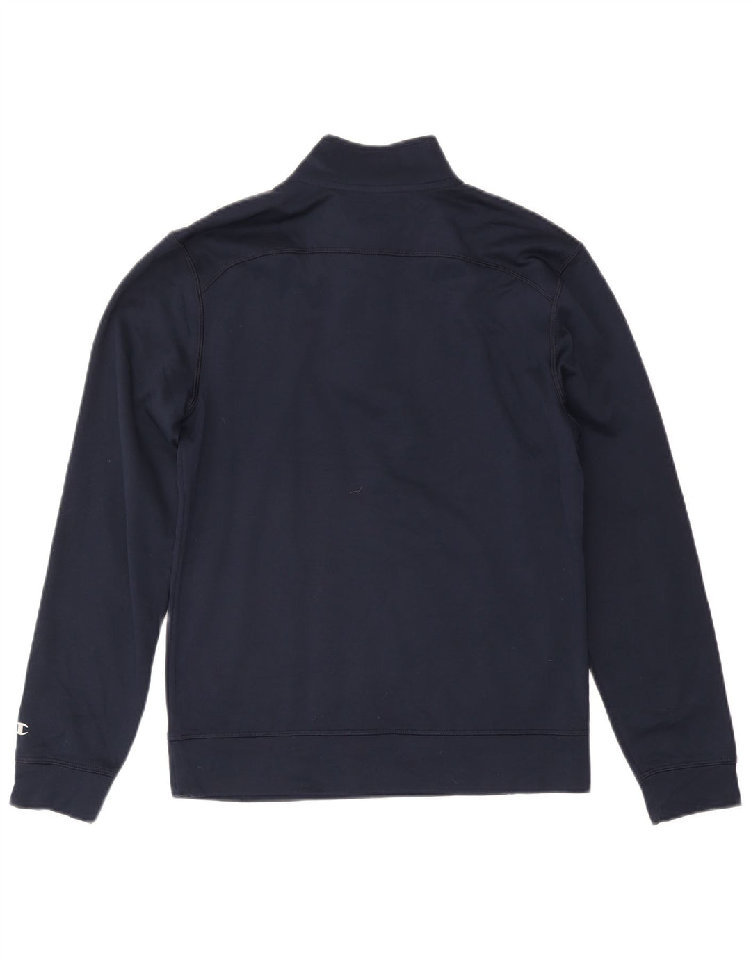 Felpa grafica da uomo Champion, maglione piccolo, blu navy, poliestere sportivo