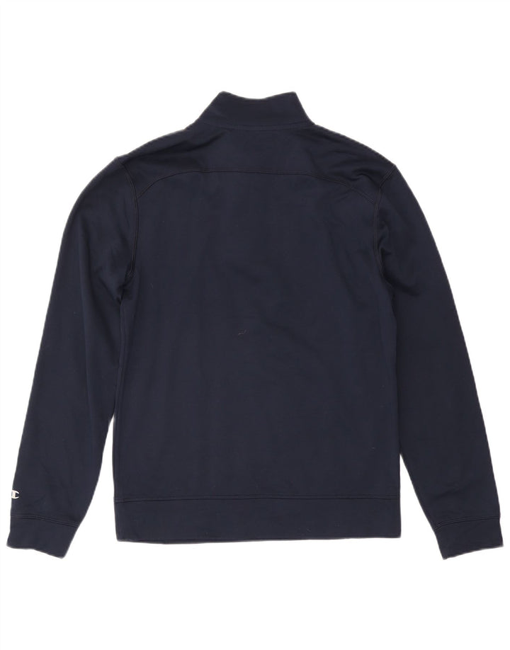 Felpa grafica da uomo Champion, maglione piccolo, blu navy, poliestere sportivo