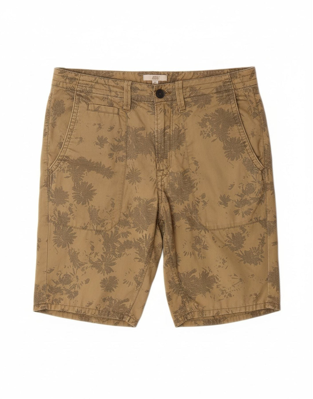 TIMBERLAND Mens Chino Shorts W30 Medium Beige Floral Cotton