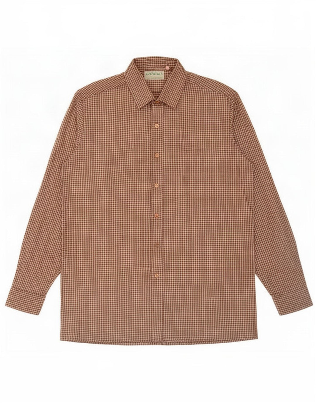 Camicia da uomo in flanella Gleneske taglia 39 15 1/2 pied de poule beige medio