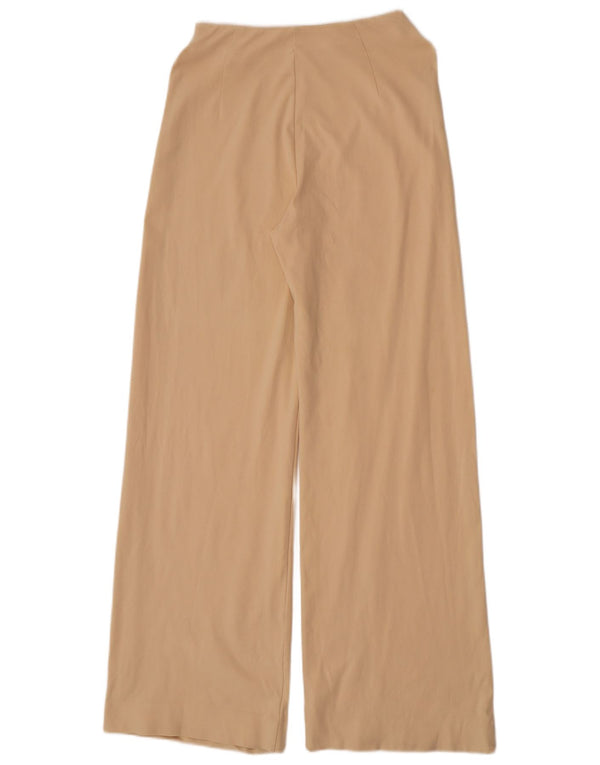Pantaloni casual da donna a gamba larga Massimo Dutti Small W26 L32 Beige Poliammide