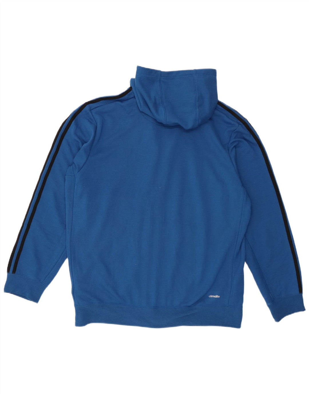 Maglione con cappuccio e zip da uomo Adidas XL blu poliestere