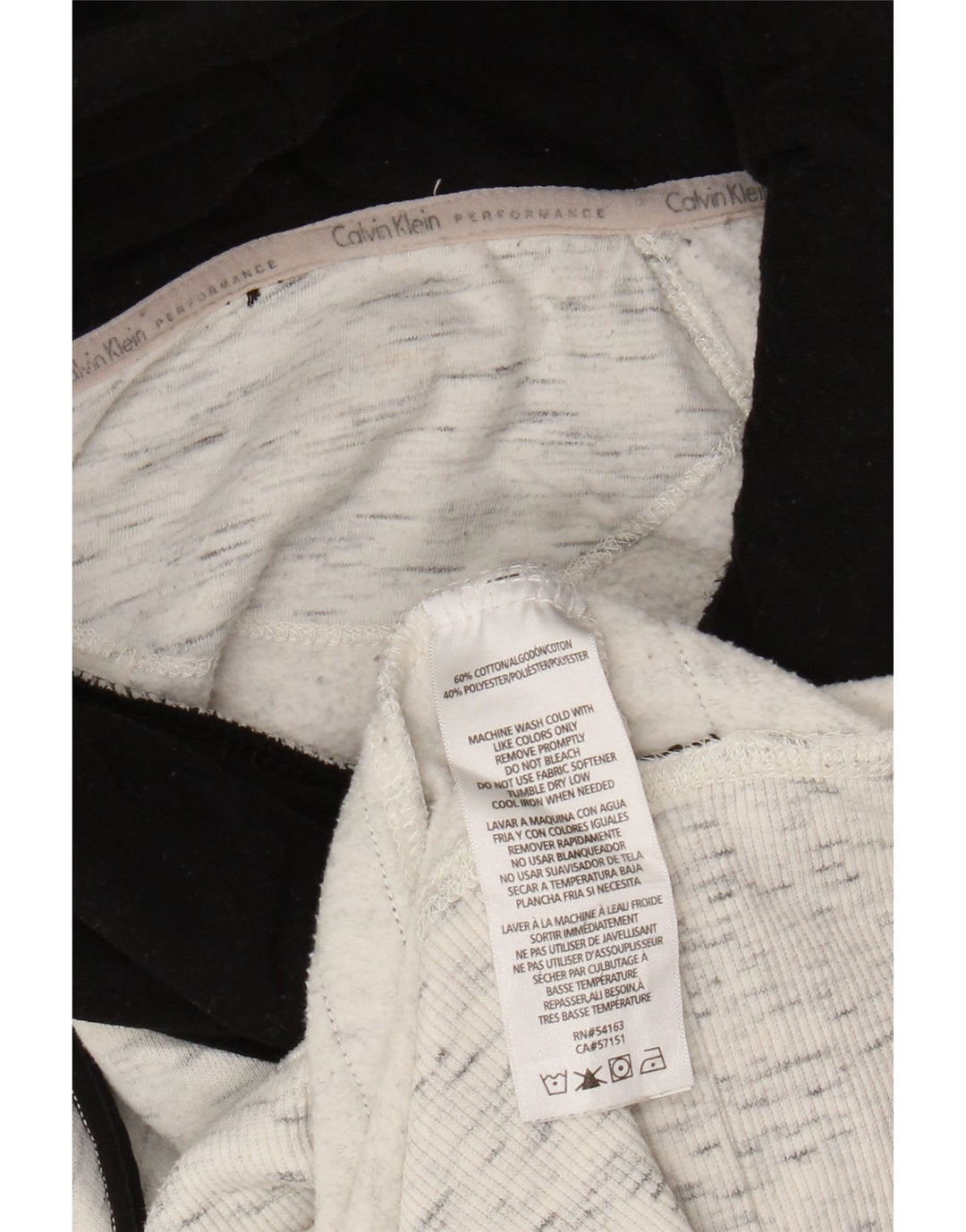CALVIN KLEIN Felpa oversize da donna Maglione UK 18 XL Grigio chiazzato